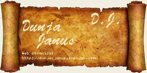 Dunja Janus vizit kartica
